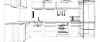 Kitchen drawing for measurements