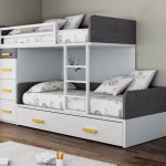 Double bed for boys with drawers