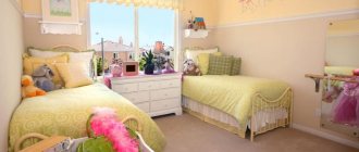 Как разместить две отдельные кровати в детской комнате ( 30 фотоидей)