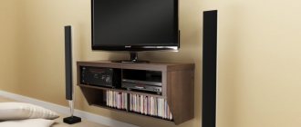 How to choose a shelf for a TV