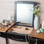 dressing table with mirror photo
